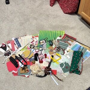 Colorful scrapbooking supplies